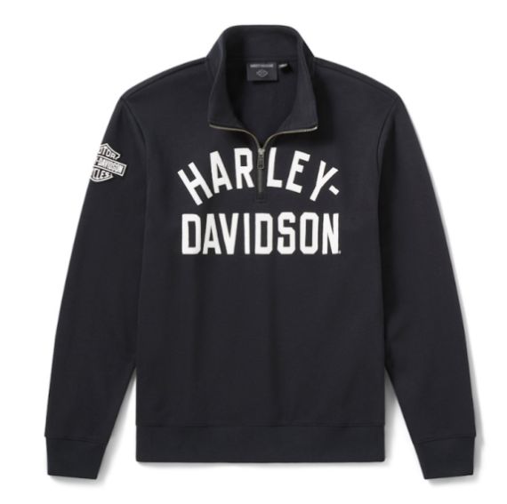 Pull en polaire H-D Essential &agrave; col zipp&eacute; pour hommes