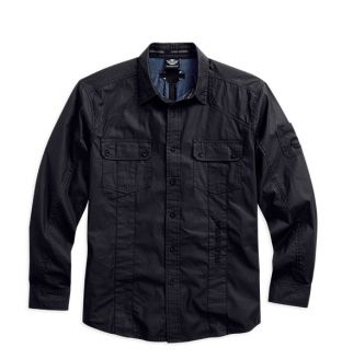 CHEMISE "CHAMBRAY BLK"- HARLEY-DAVIDSON -